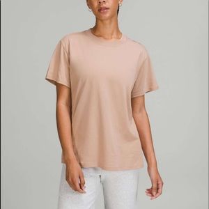 Lululemon All Yours Cotton T Shirt, 12, Pink Clay
